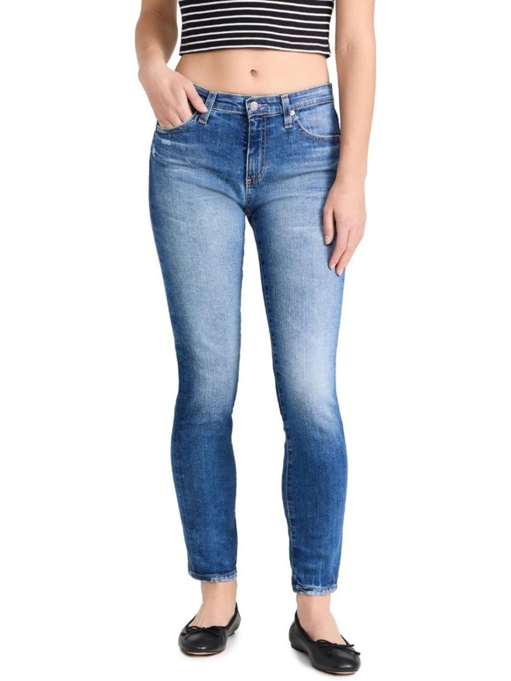 Stylish Women's Ankle Jeans - Slim Fit, High Rise, Versatile Denim Bottoms